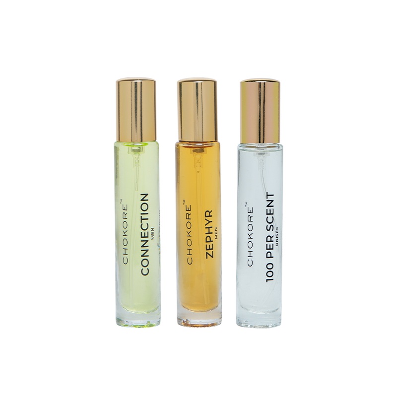 Connection  Zephyr  100 Per Scent | 3 x 15ml / 20ml Perfume Combo For Men | (Morning / All Day) 15 ML