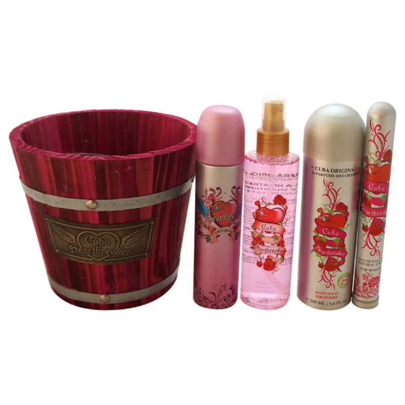 Cuba Heartbreaker by Cuba for Women – 4 Pc Gift Set 3.3 oz.