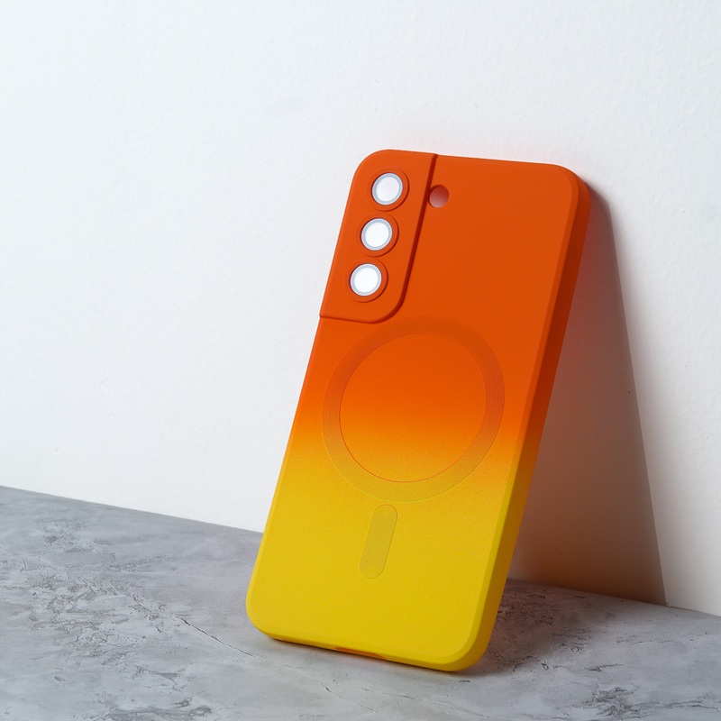 Chokore Gradient Lens Guard MagSafe Cover for Samsung SAMSUNG S22 orange & yellow