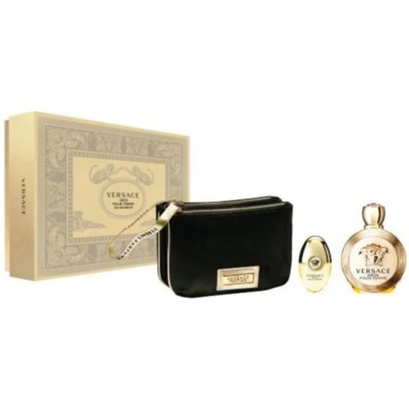 Versace Eros Eau De Parfum 3 Piece Gift Set 3 Piece Gift Set With 3.4 Oz
