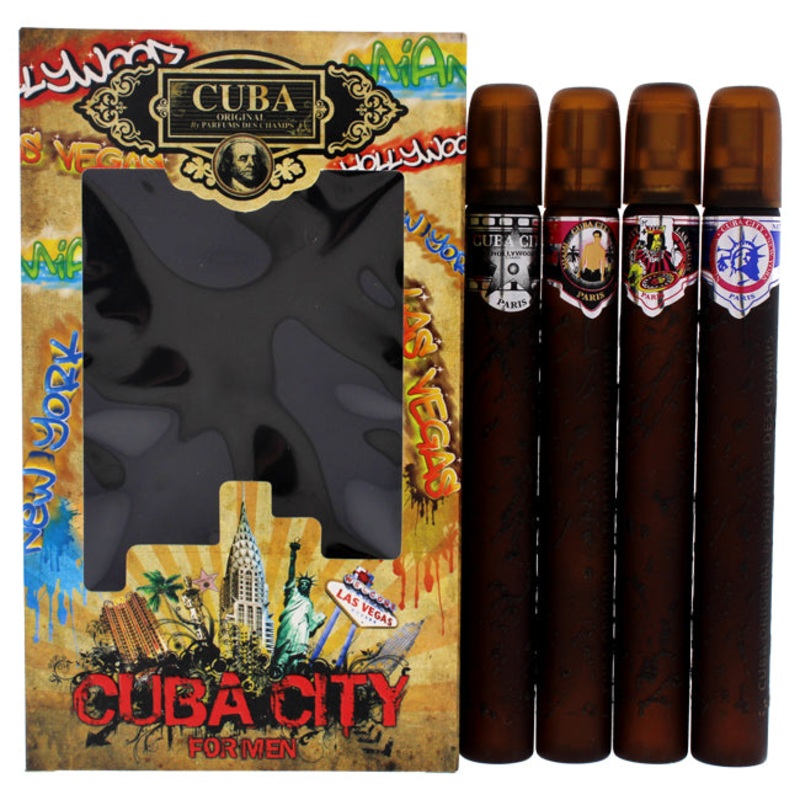Cuba City by Cuba for Men – 4 Pc Gift Set 1.17 oz.