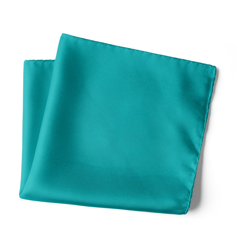 Chokore Enamel Blue Pure Silk Pocket Square, from the Solids Line 13.513.5