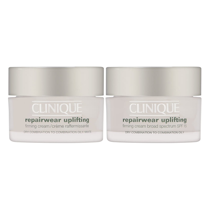 Clinique Repairwear Uplifting Firming Cream The Bounce is Back 2 Piece Set Includes: 1.7oz Repairwear Uplifting Firming Cream + 1.7 oz Repair Uplifting Firming Cream Broad Spectrum SPF 15