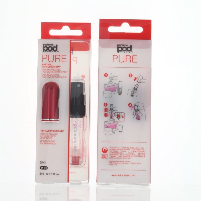 Perfume Pod Pure Red By Travalo Fragrance 0.17 Oz Refillable Spray For Unisex – Box