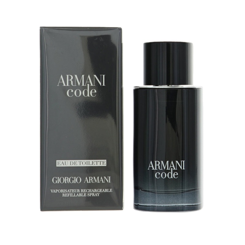 Armani Code By Giorgio Armani 2.5 Oz Eau De Toilette Refillable Spray For Men In Box