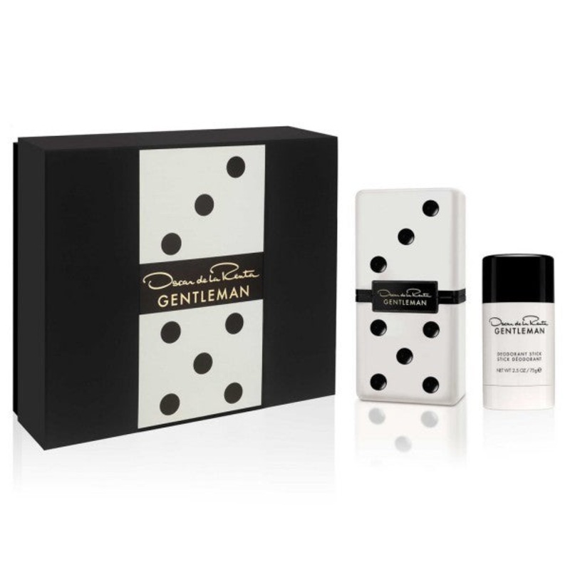 Gentleman Gift Set by Oscar De La Renta 2 Piece Gift Set: 3.4 Oz Eau De Toilette Spray + 2.5 Oz Deodorant Stick. For Men