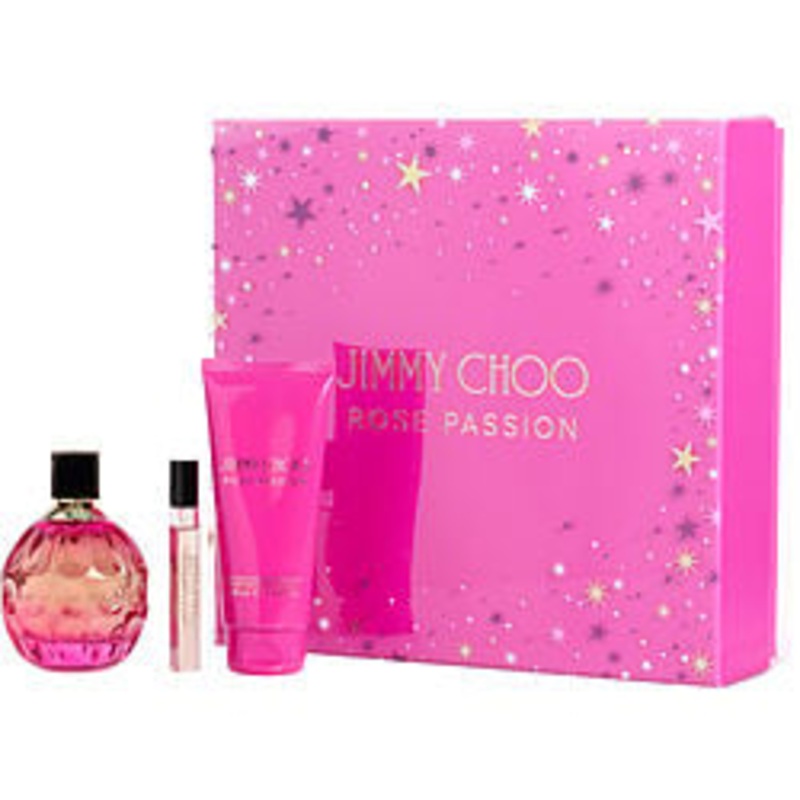 Perfume Jimmy Choo Rose Passion 3Pcset 3.4 Oz  EDP Spray / 3.4 Oz Bl / Mini for Women