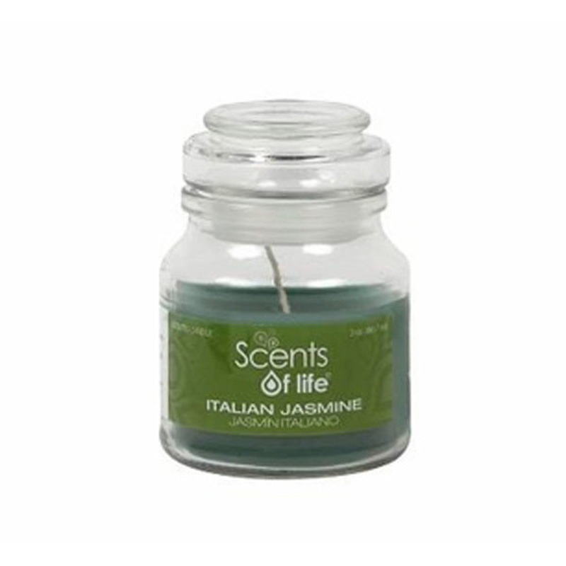Italian Jasmine Scented Candle by Scents Of Life 3.0 Oz. Candle For Unisex
