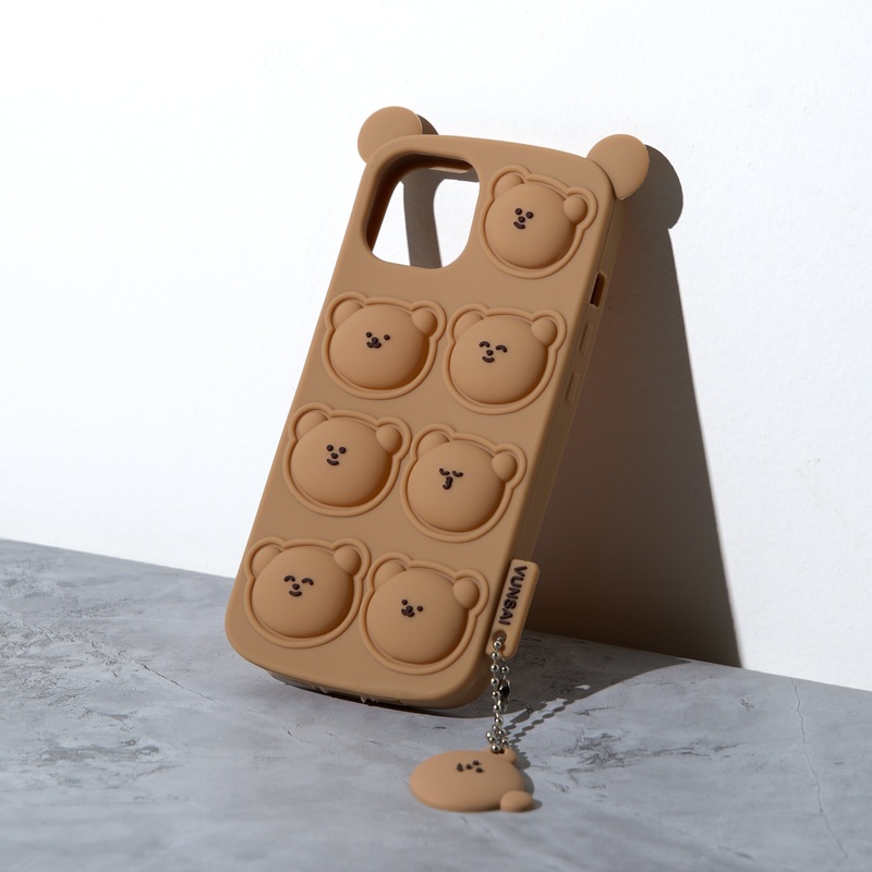 Chokore 3D Teddy Bear Cover (Beige) for iPhone IPHONE 14