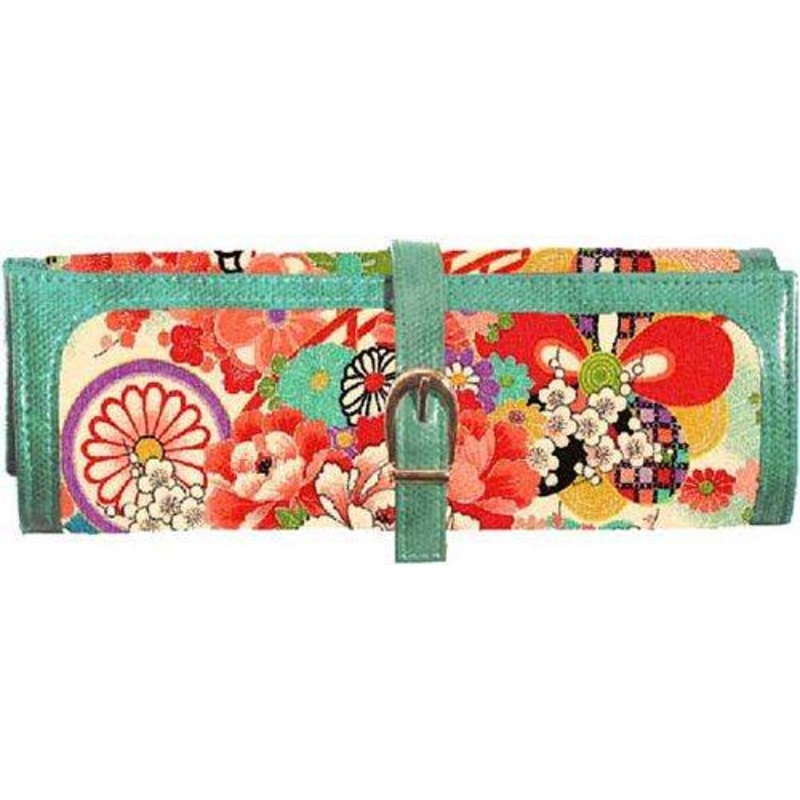 Cris Notti Turquoise Kimono Jewelry Roll