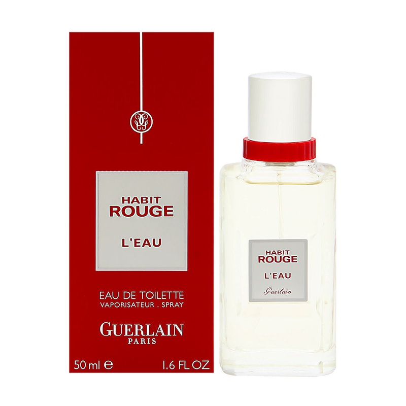 Habit Rouge L’eau by Guerlain for Men 1.6 oz Eau de Toilette Spray