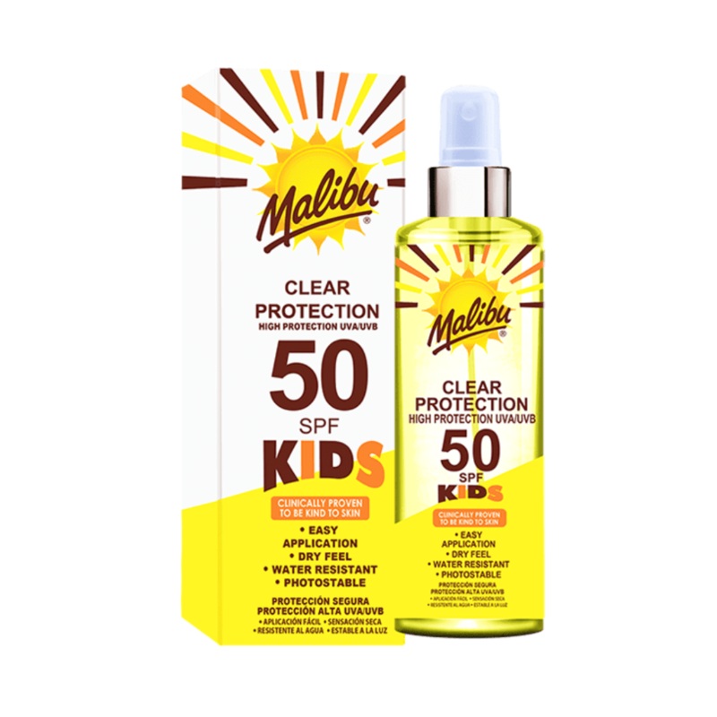 Malibu Kids Clear Protection Spray (250ml) (SPF50) SPF50