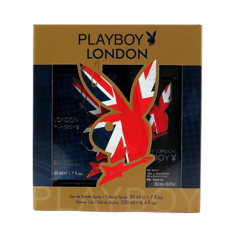 Playboy London 2PCS Gift Set (NO BOX) – 50ML EDT Spray + 250ML Shower Gel (Men)