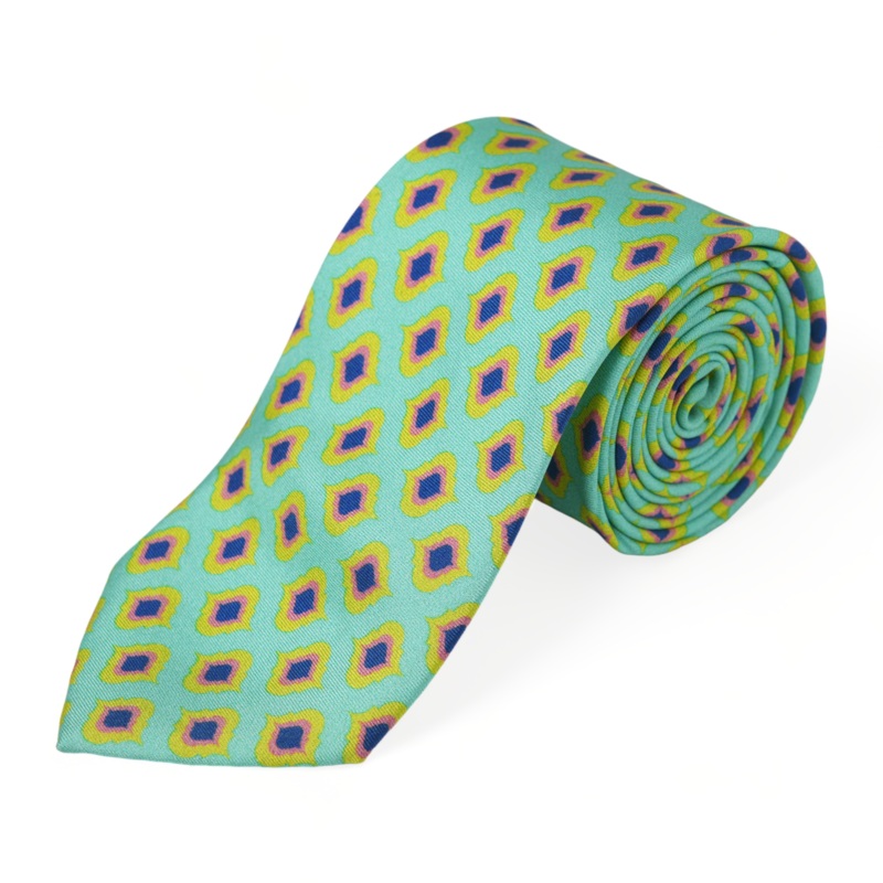 Chokore Light Green & Yellow Silk Tie – Indian At Heart range