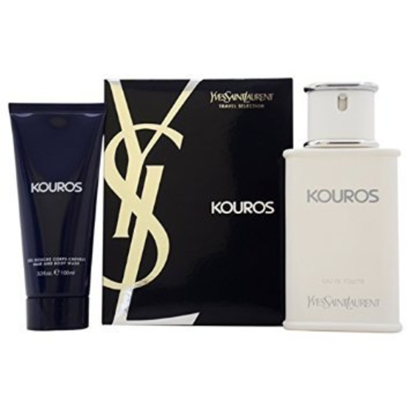 Kouros Gift Set by Yves Saint Laurent 2 Piece Gift Set: 3.4 Oz Eau De Toilette Spray + 3.3 Oz Shower Gel. For Men
