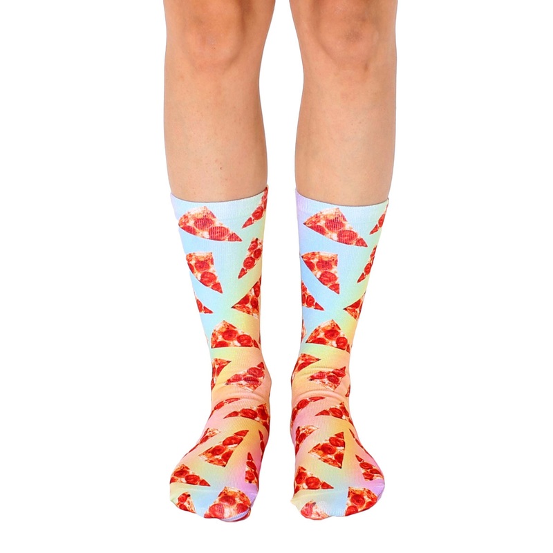 Living Royal Pizza Slices Crew Socks Model No. 7185C – 1 Pair