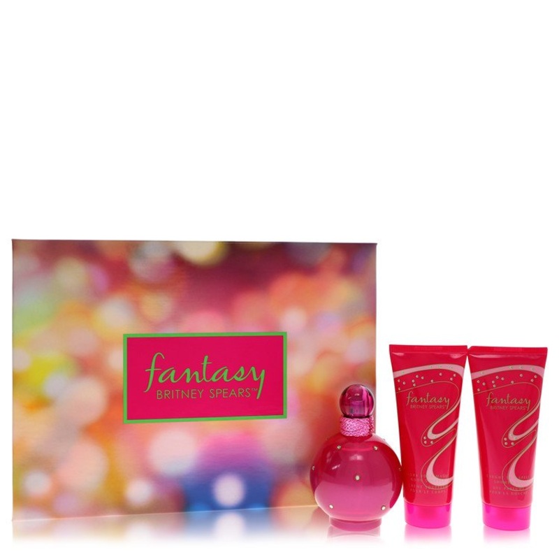 Fantasy Women Gift Set by Britney Spears Gift Set — 3.3 oz Eau De Parfum Spray + 3.3 oz Body Souffle + 3.3 oz Shower Gel
