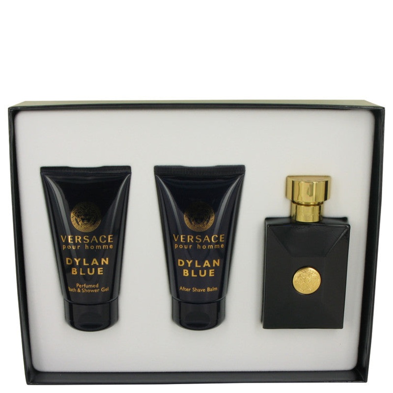 Versace Pour Homme Dylan Blue by Versace Gift Set For Men Gift Set — 1.7 oz Eau De Toilette Spray + 1.7 oz After Shave Balm + 1.7 oz Shower Gel