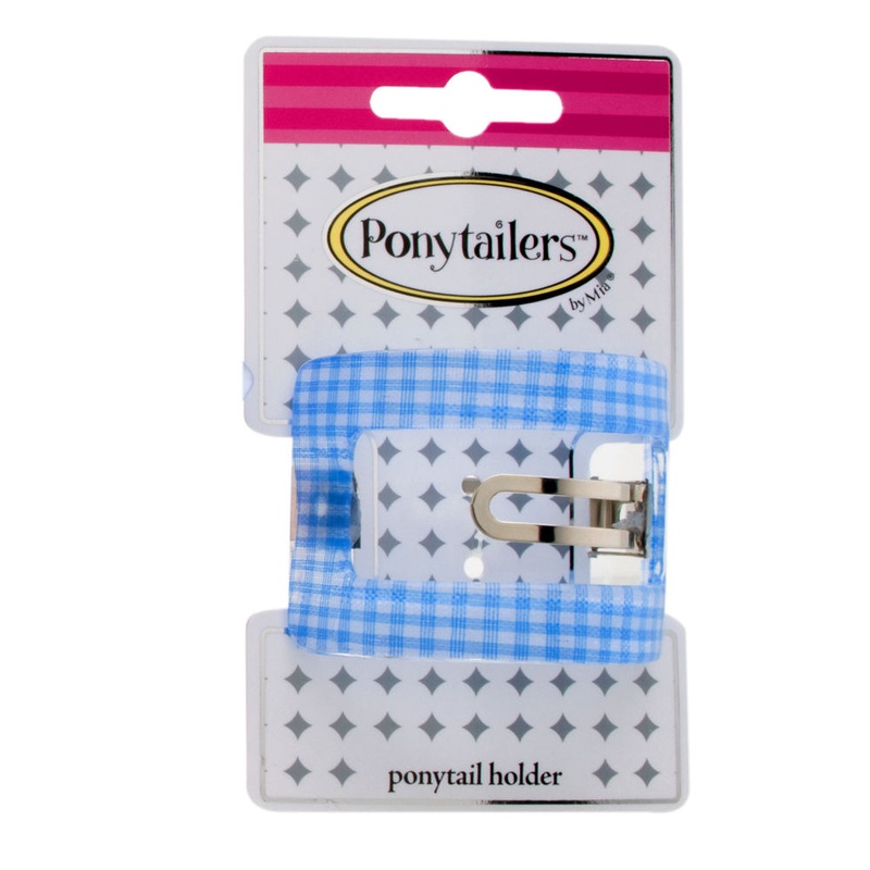 Mia Ponytailers Ponytail Holder Model No. 02006 – Blue Gingham