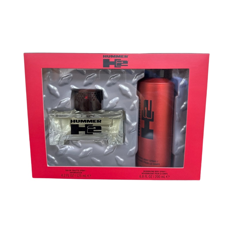Hummer H2 Gift Set (NO BOX) – 125ML EDT Spray + 200ML Deodorizing Body Spray (Men)