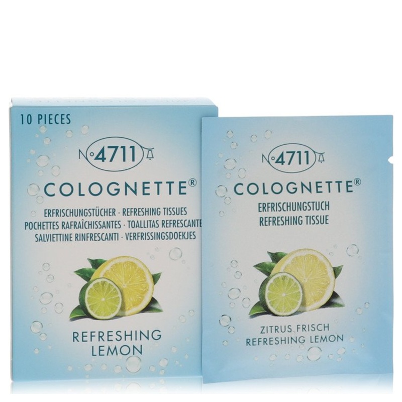 4711 Colognette Refreshing Lemon by 4711 For Men Box Of 10 Refreshing Tissues —