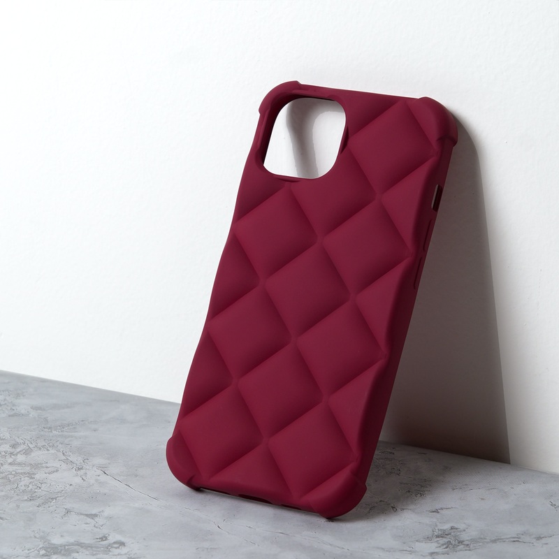 Chokore Diamond Puff Cover for iPhone IPHONE 14 Maroon