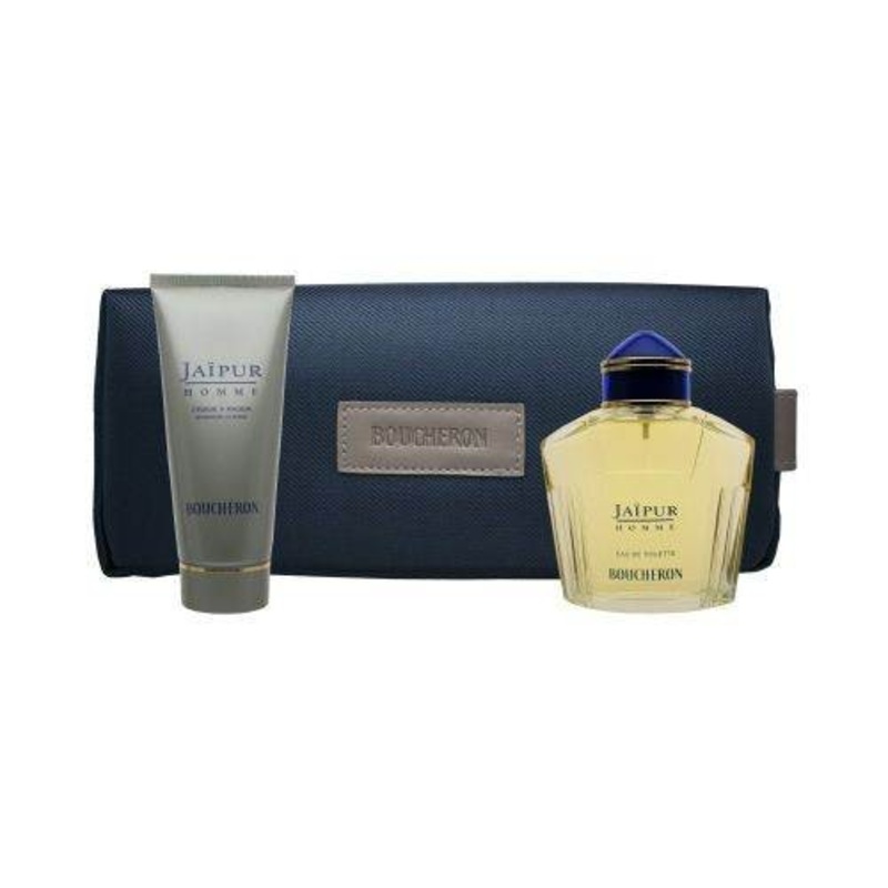 Jaipur Homme Gift Set by Boucheron 2 Piece Gift Set: 1.7 Oz Eau De Toilette Spray + 1.7 Oz After Shave Balm. For Men