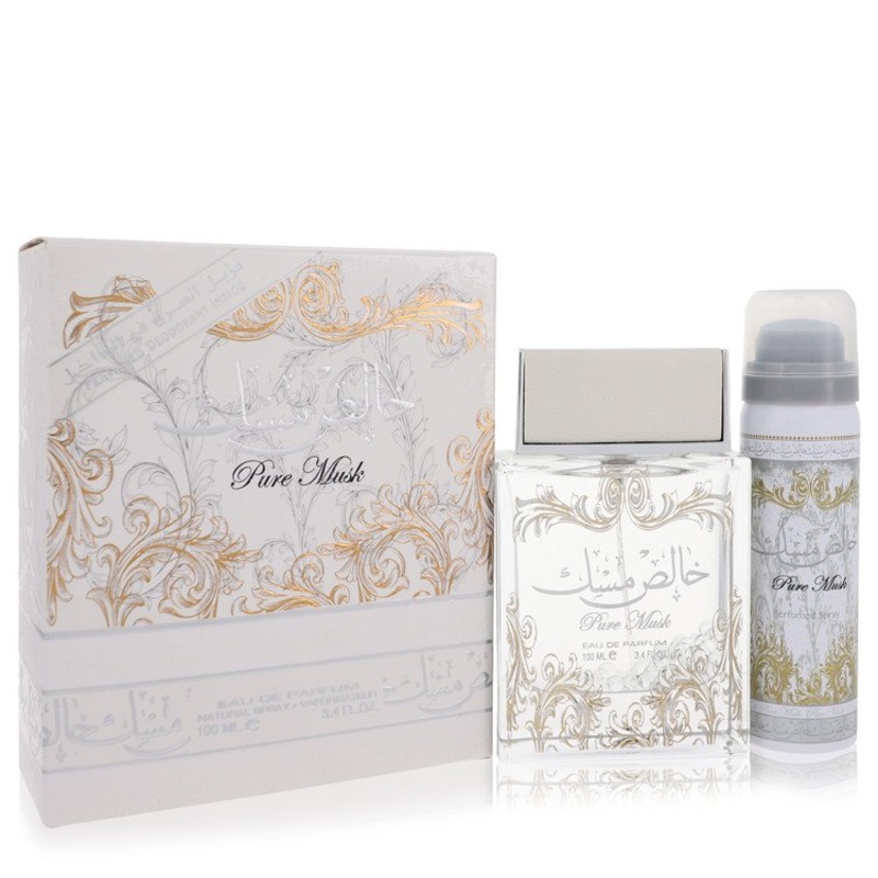 Lattafa Pure Khalis Musk By Lattafa Eau De Parfum Spray Plus 1.7 Deodorant 3.4 Oz / 100 Ml for Women