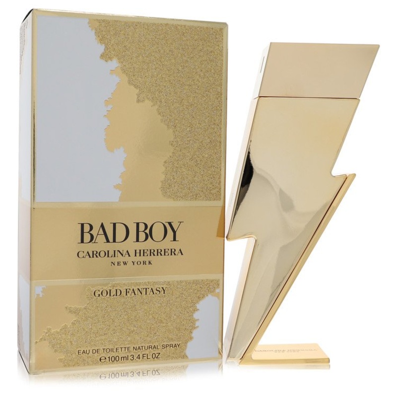 Bad Boy Gold Fantasy by Carolina Herrera Eau De Toilette Spray 3.4 oz for Men – Premium Designer Fragrance