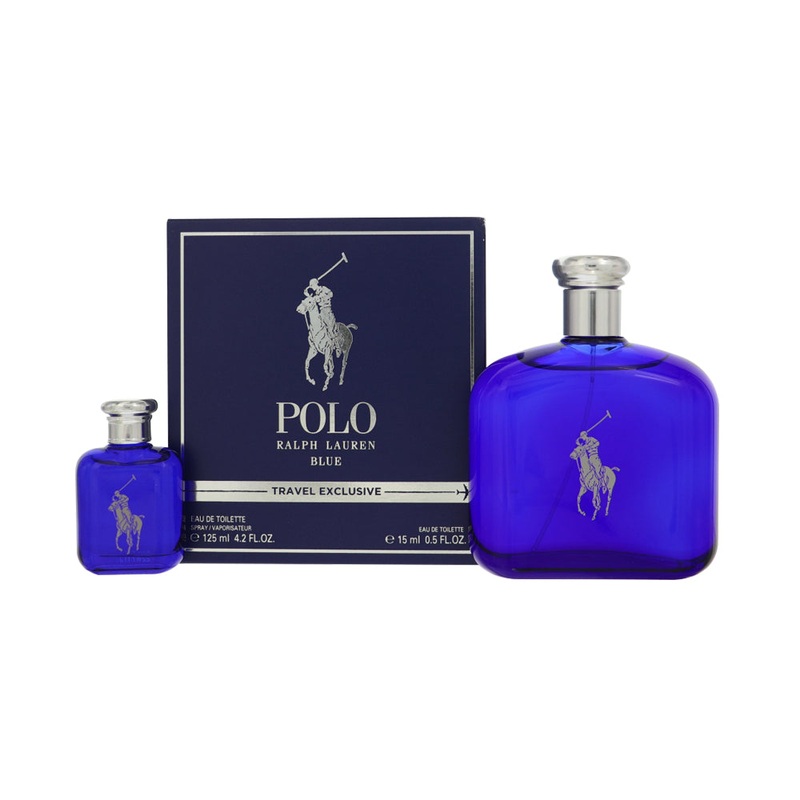 Polo Blue By Ralph Lauren Cologne 2 Piece Gift Set – 4.2 Oz Edt Spray, 0.5 Oz Edt Spray For Men – Gift Set