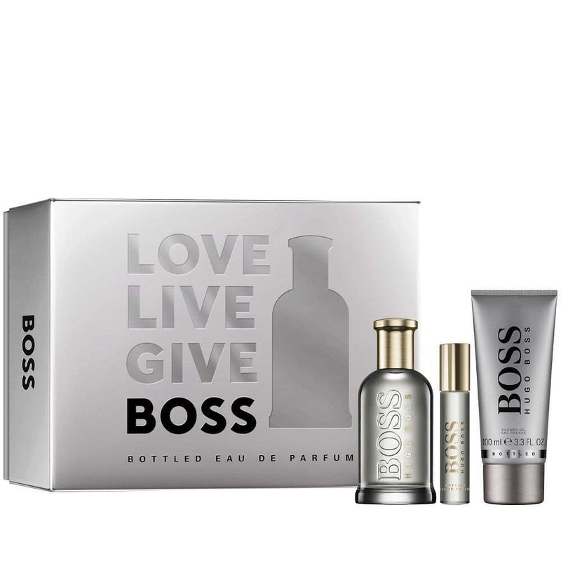 Hugo Boss Bottled EDP Gift Set (3PC) 100ml EDP + 100ml S.G. + 10ml Mini