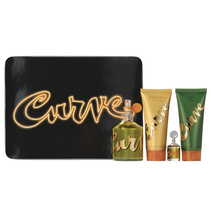 Curve for Men EDT Gift Set (4PC) 125mL + 7.5mL mini + 100mL shower gel + 100mL after shave