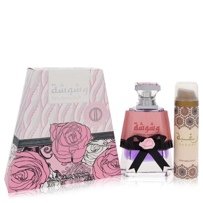 Washwashah by Lattafa Eau De Parfum Spray Plus 1.7 oz Deodorant 3.4 oz for Women – Premium Designer Fragrance