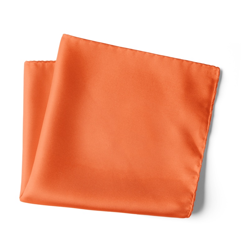 Chokore Apricot Colour Pure Silk Pocket Square, from the Solids Line 13.5 x 13.5