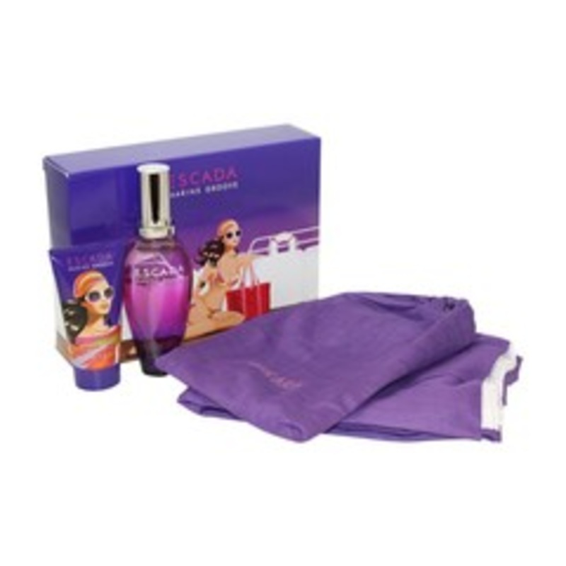 Marine Groove Gift Set by Escada 3 Piece Gift Set: 1.6 oz Eau de Toilette Spray + 1.6 oz Bath & Shower Gel + Wrap Skirt for Women