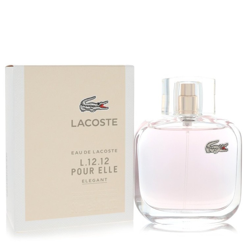 Lacoste Eau De Lacoste L.12.12 Elegant by Lacoste Eau De Toilette Spray 3 oz for Women – Premium Designer Fragrance