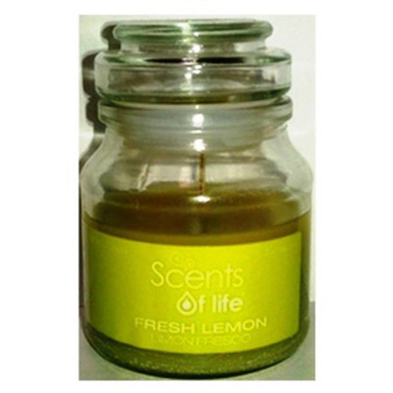 Fresh Lemon Scented Candle by Scents Of Life 3.0 Oz. Candle For Unisex