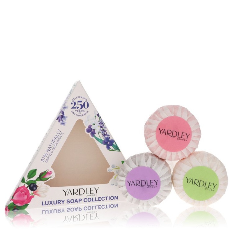 Yardley London Soaps by Yardley London English Rose + English Lavender + Lily Of The Valley Luxury Soaps 3 x 1.7 oz / 3  x 50 ml for Women