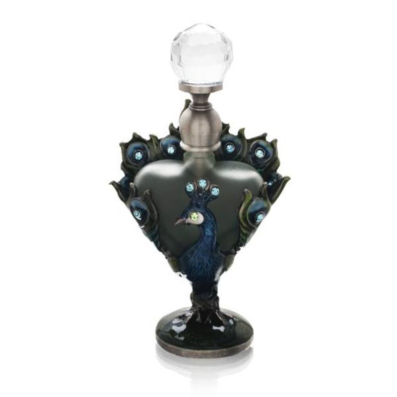 Welforth Blue Peacock Heart Perfume Bottle PB-1010