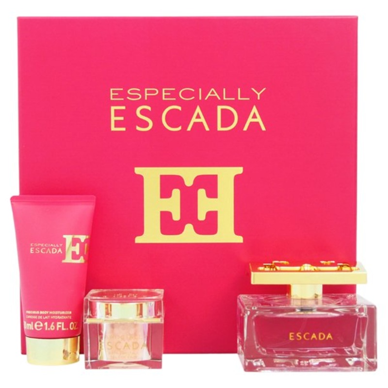 Especially Escada Perfume 3 Piece Gift Set 3 Piece Gift Set (2.5 oz Eau De Parfum  + 1.6 oz  Body Lotion  + 063 OZ Bath Crystal)