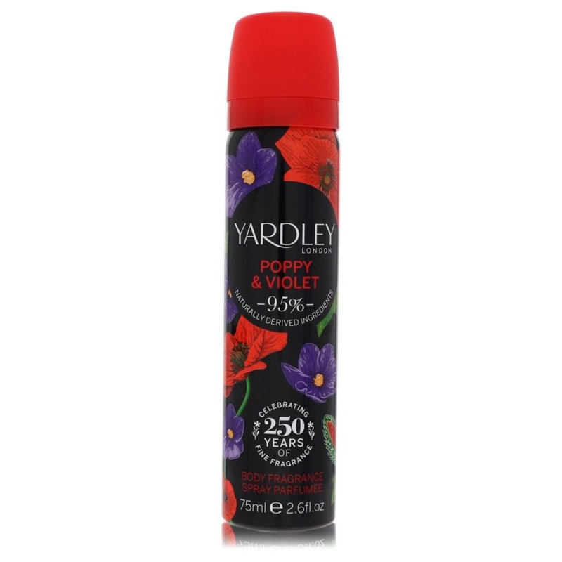 Yardley Poppy & Violet by Yardley London For Women Body Fragrance Spray 2.6 oz