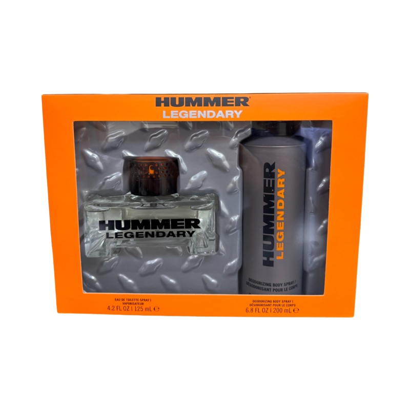 Hummer Legendary (NO BOX) Gift Set – 125ML EDT Spray + 200ML Deodorizing Body Spray (Men)