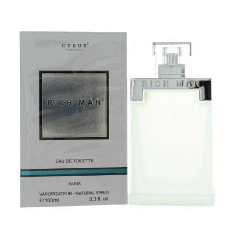 Rich Man Aqua By Cyrus Cologne 3.3 Oz Edt Spray For Men – Box