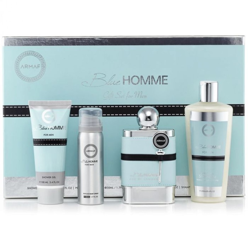 Armaf Blue Homme 4 Pcs Gift Set by Armaf for Men