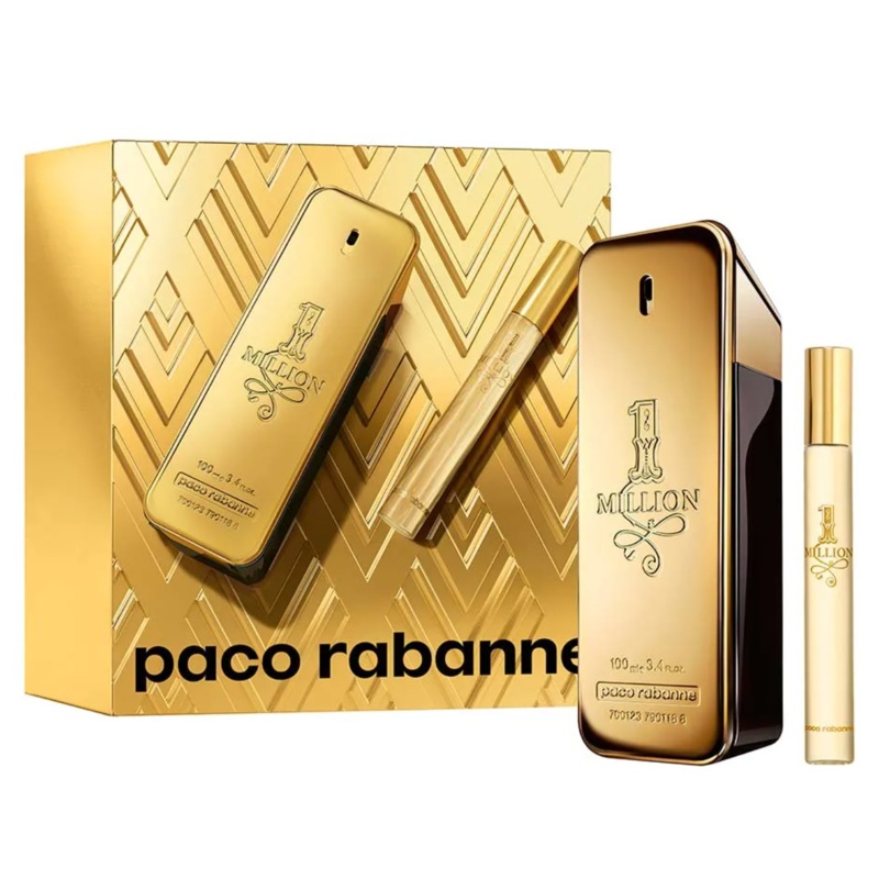 Paco Rabanne 1 Million Travel Gift Set – 100ML EDT Spray + 10ML Travel Spray (Men)