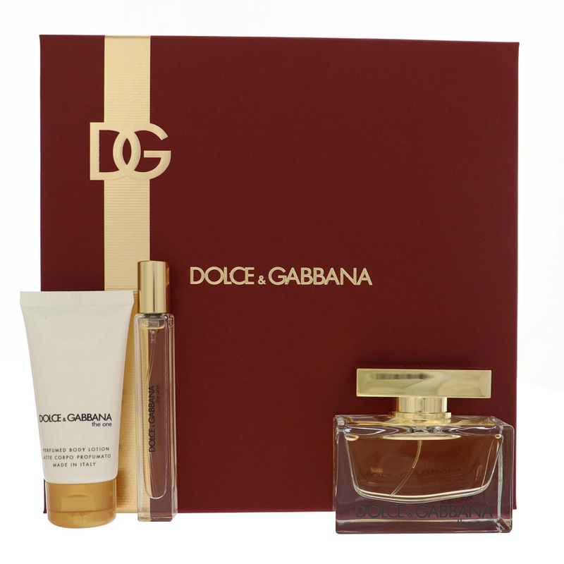 D & G The One By Dolce & Gabbana 3 Piece Gift Set – 2.5 Oz Eau De Parfum Spray, 0.33 Oz Eau De Parfum Spray, 1.7 Oz Body Lotion For Women In Gift Set