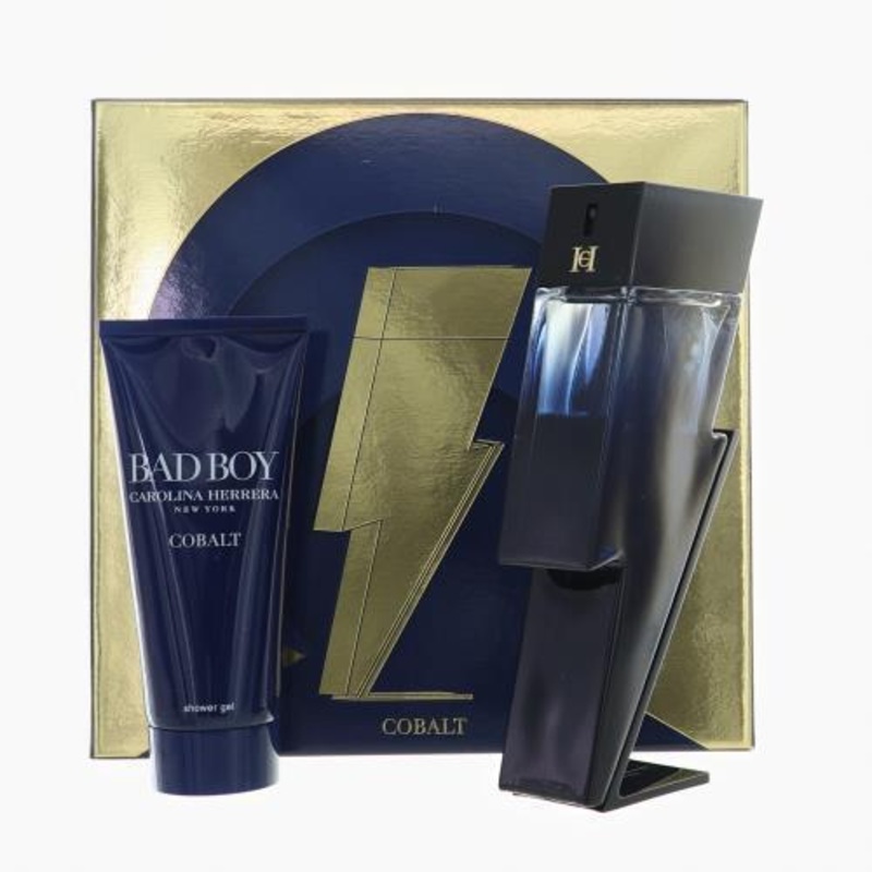 Bad Boy Cobalt By Carolina Herrera Fragrance 2 Piece Gift Set – 3.4 Oz Edp Spray For Unisex