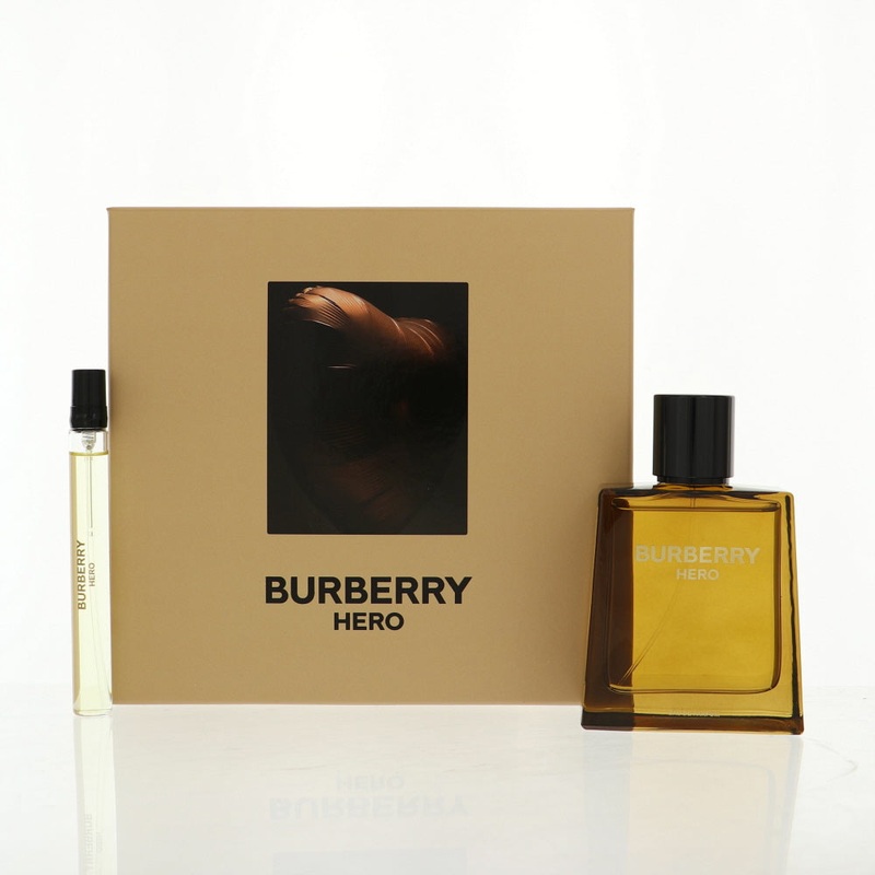 Burberry Hero By Burberry Cologne 2 Piece Gift Set – 3.3 Oz Edp Spray, 0.33 Oz Edp Spray For Men – Gift Set