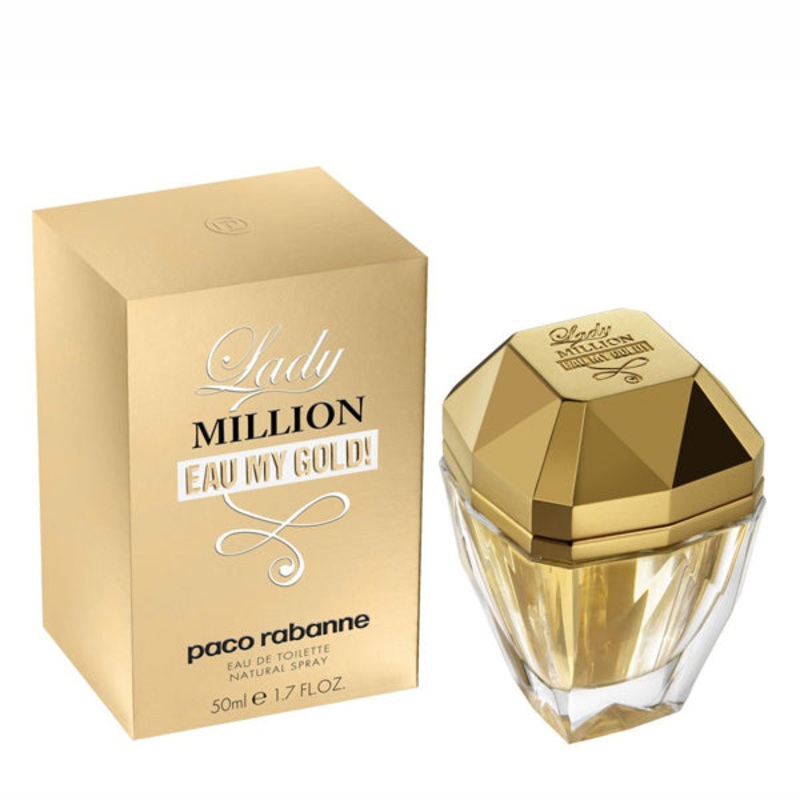 Lady Million Eau My Gold by Paco Rabanne 2.7 Oz. Eau De Toilette For Women