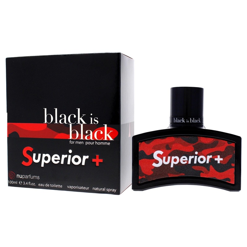 Black is Black Superior By NuParfums 3.4 oz Eau De Toilette Spray for Men Default Title